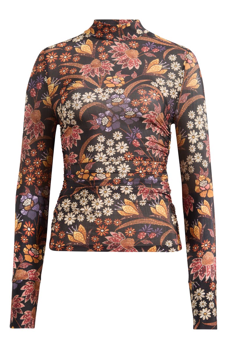 FARM Rio Lili Mock Neck Jersey Top, Main, color, Black