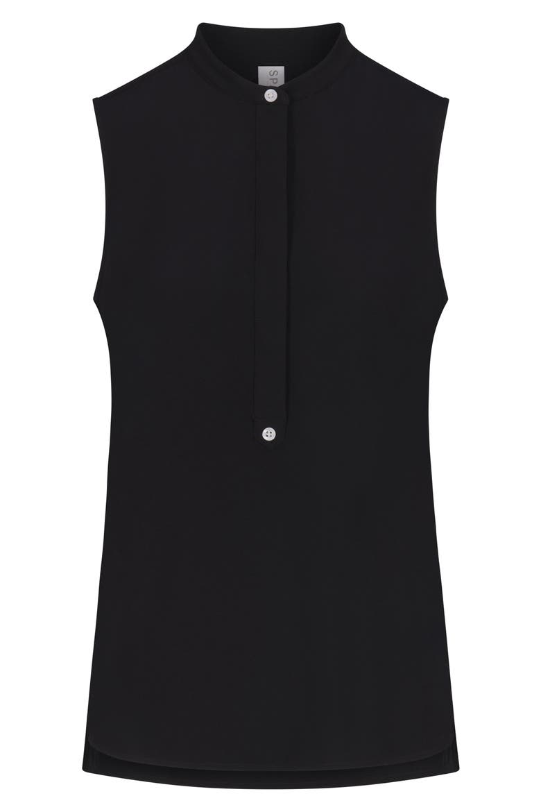 Sleeveless Crepe Top, Alternate, color, CLASSIC BLACK