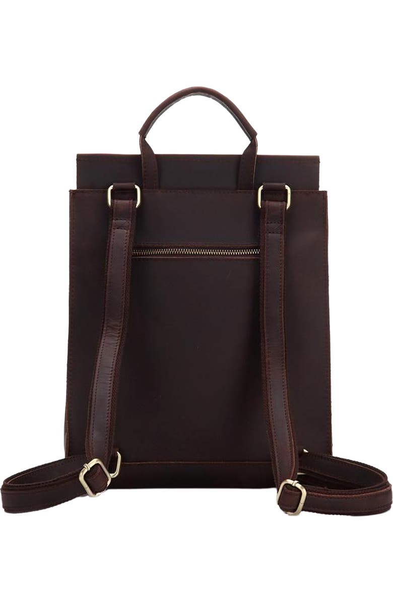 STEEL HORSE LEATHER The Gyda Backpack | Vintage Leather Travel Backpack, Alternate, color, Dark Brown