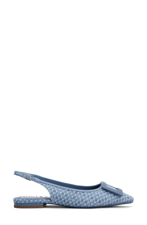 Gommettine Bordo Jacquard Slingback Flat (Women)