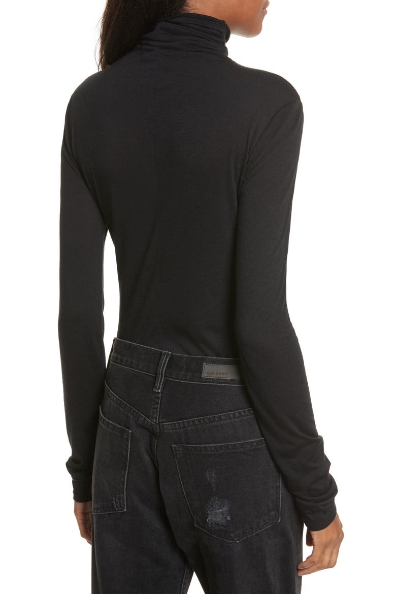 The Perfect Tee Turtleneck, Alternate, color, BLACK