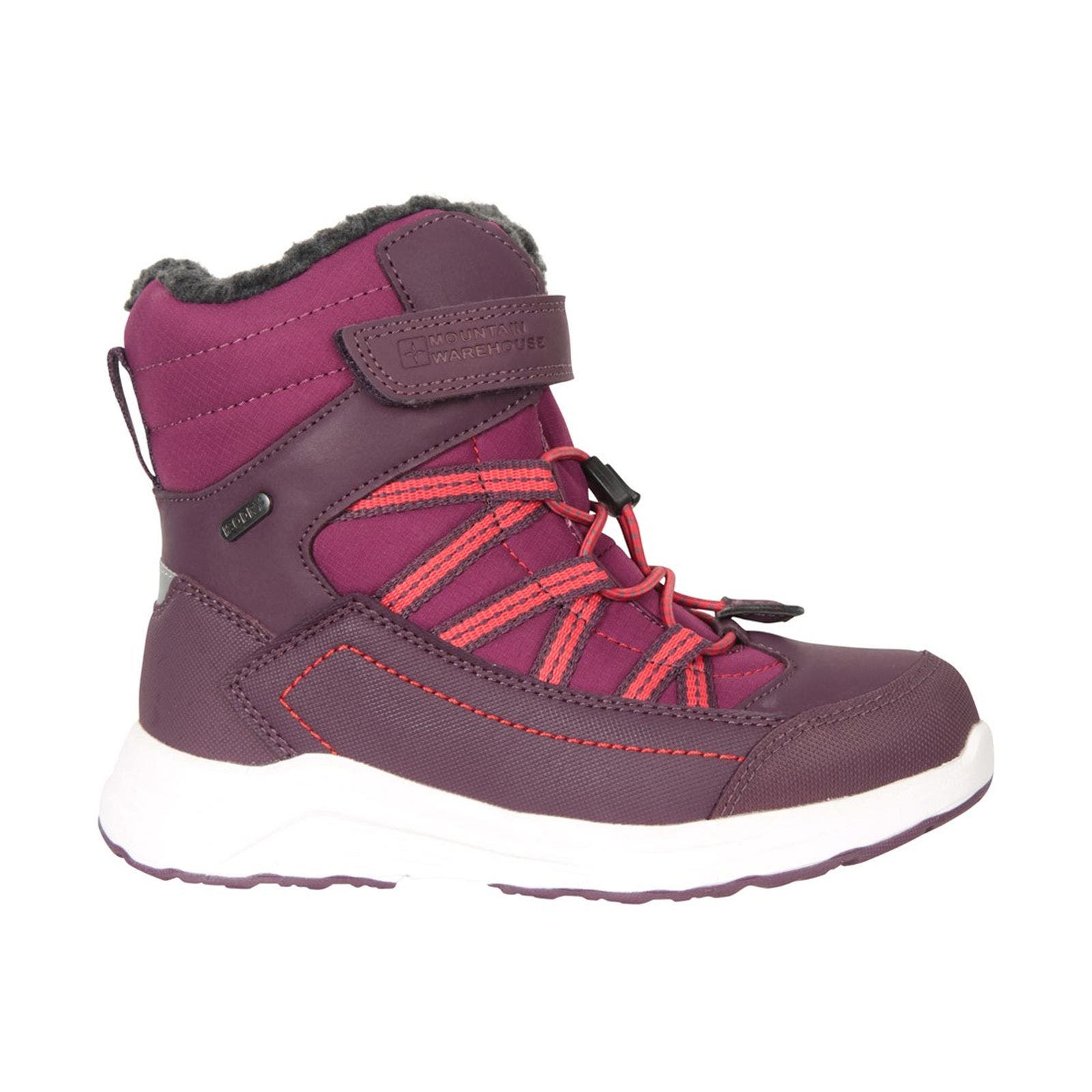 Childrens/Kids Denver Adaptive Waterproof Snow Boots, Alternate, color, Berry