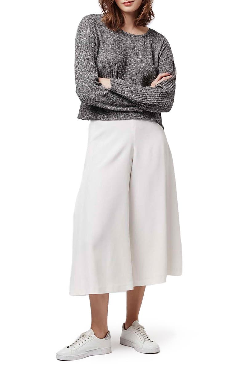 Topshop Ribbed Crop Top, Alternate, color,