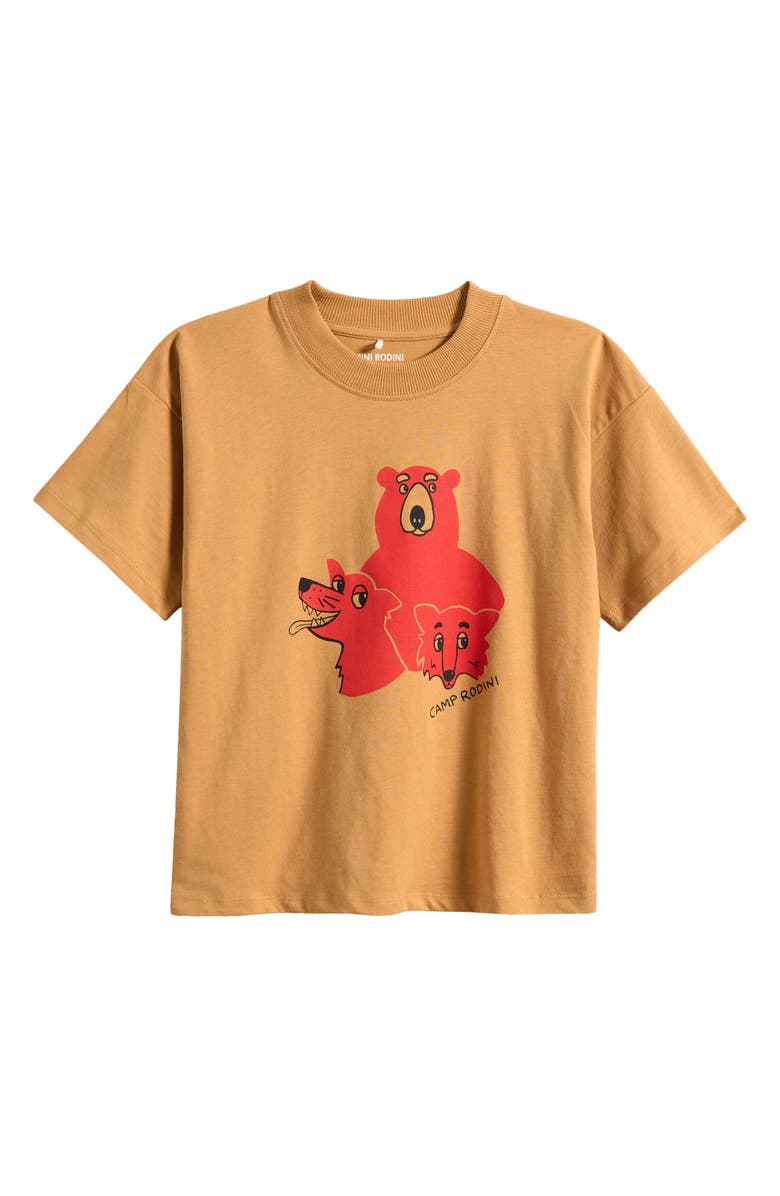 Mini Rodini Kids' Camp Rodini Organic Cotton Graphic T-Shirt, Main, color, 