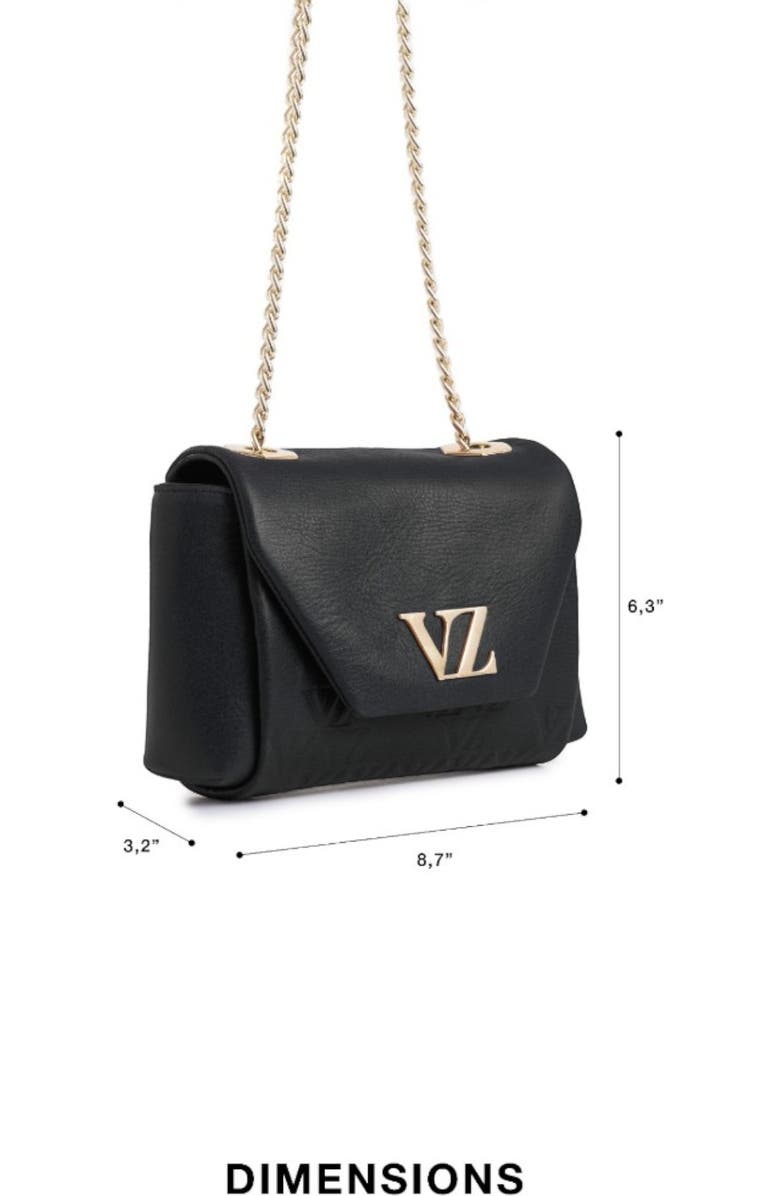 Velez Mini Lili Hands-Free Leather Bag with Metallic Chain, Alternate, color, Black