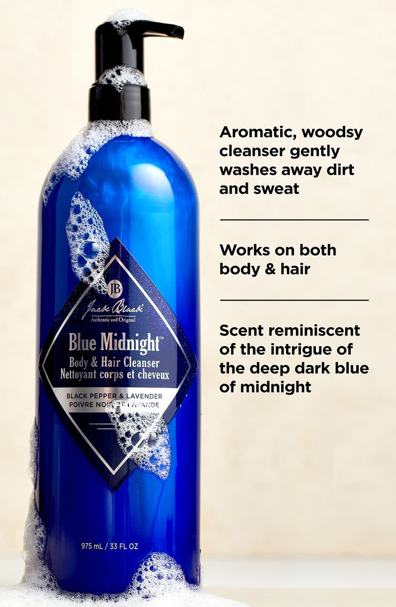 Jack Black Blue Midnight Body & Hair Cleanser, Alternate, color,
