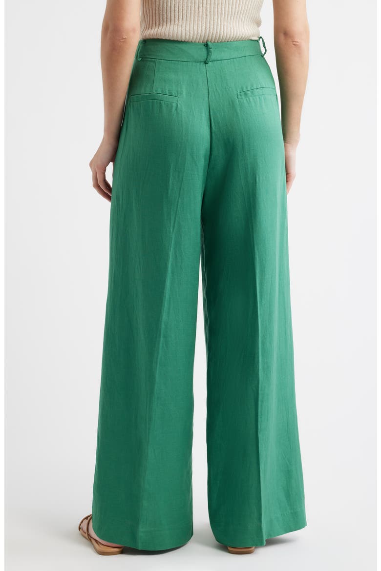 Palermo Pleated Wide Leg Pants, Alternate, color, GREEN