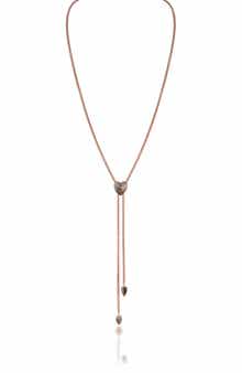 LuvMyJewelry Luv Me Lace Agate Slide Y-Necklace