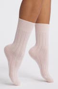 Nordstrom Rib Cashmere Blend Crew Socks