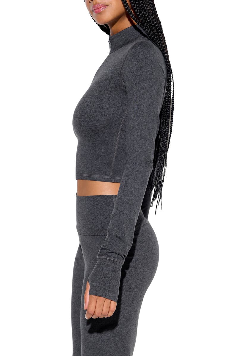 Spiritual Gangster Elliott Crop Knit Jacket, Alternate, color, Vintage Black