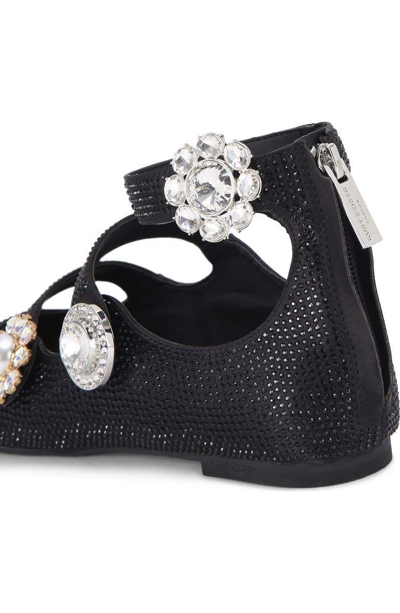 Kurt Geiger London Ankle Strap Ballet Flat, Alternate, color, Black