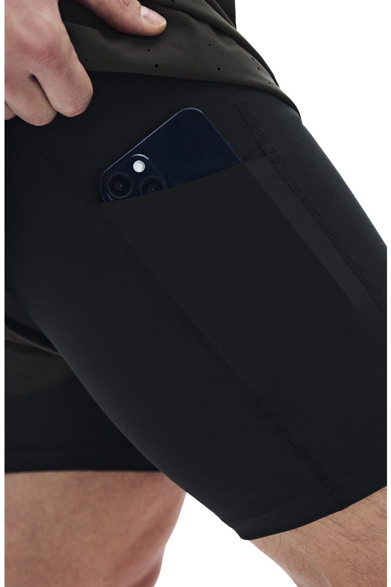 x PAF 2-in-1 Performance Running Shorts, Alternate, color, MOLASSES/ BLACK