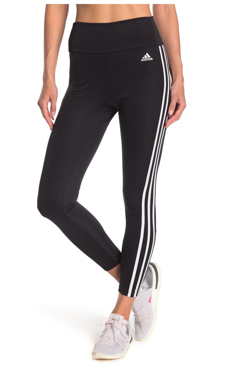 adidas High Rise 3-Stripes 7/8 Tight, Main, color, 
