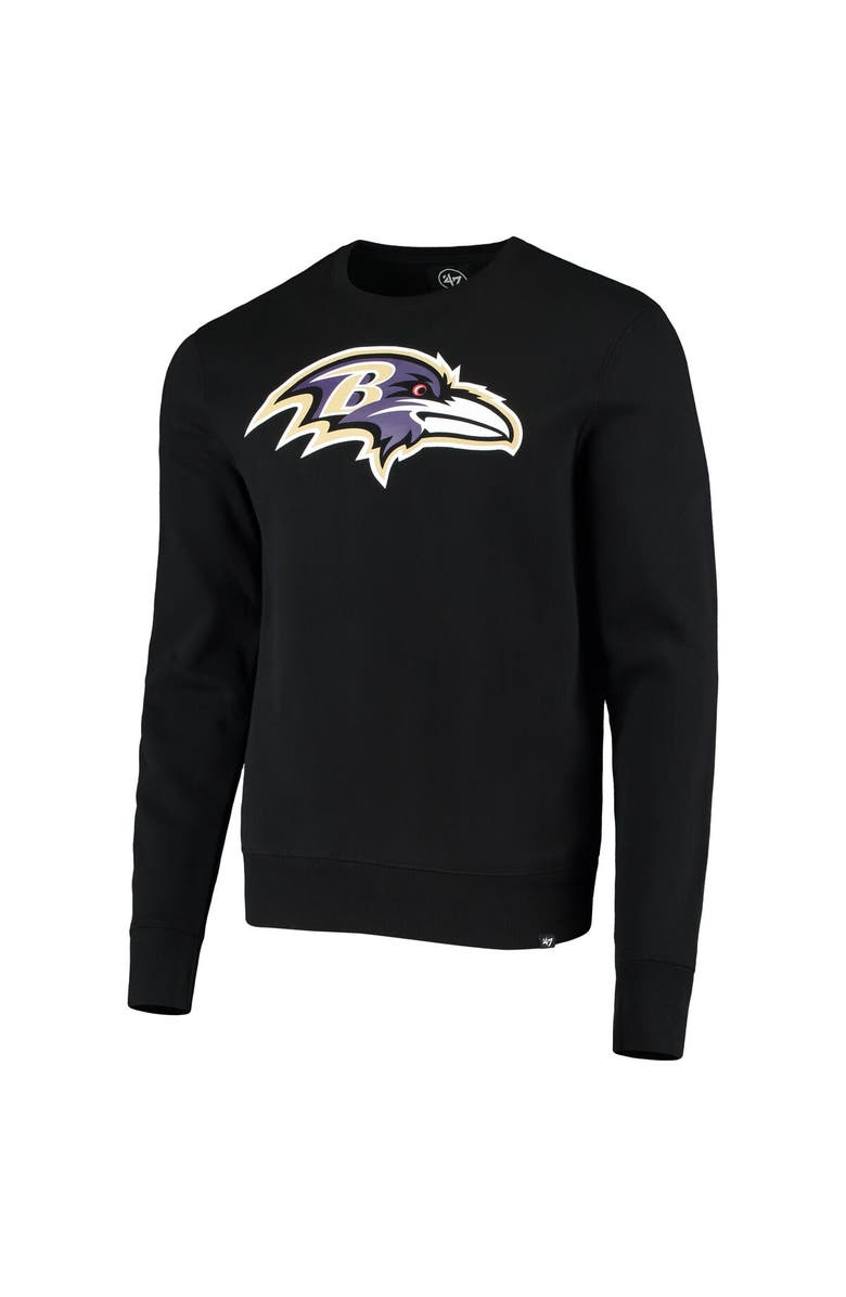 '47 Men's '47 Black Baltimore Ravens Team Imprint Headline Pullover Sweatshirt, Alternate, color, Black