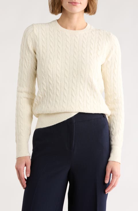 Cable Knit Crewneck Sweater