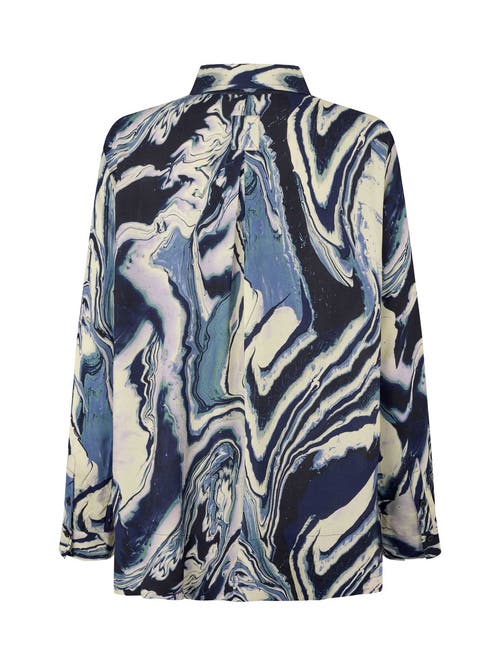 Masai Copenhagen Maimanja Long Sleeve Collared Shirt In Multi