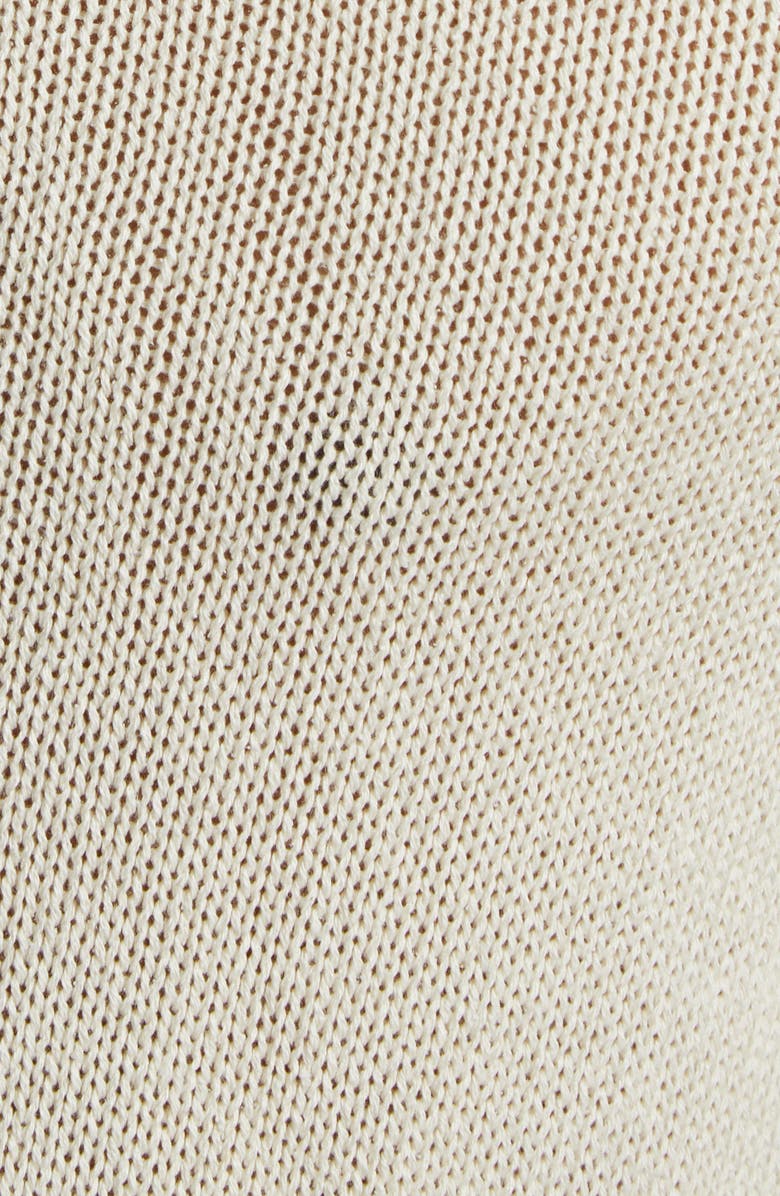 Thom Sweeney Bourette Silk Polo Sweater, Alternate, color, Off White