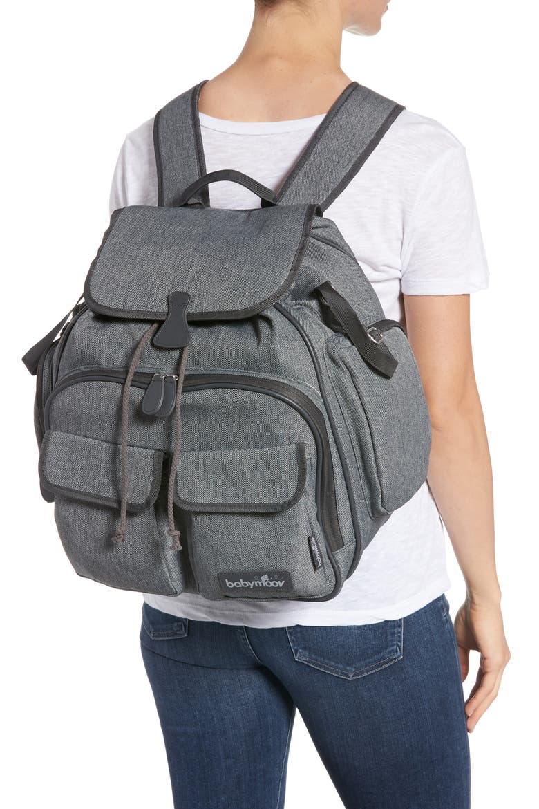 Glober Water Resistant Diaper Backpack, Alternate, color, SMOKEY