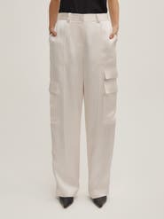 Witchery Satin High Rise Cargo Trousers