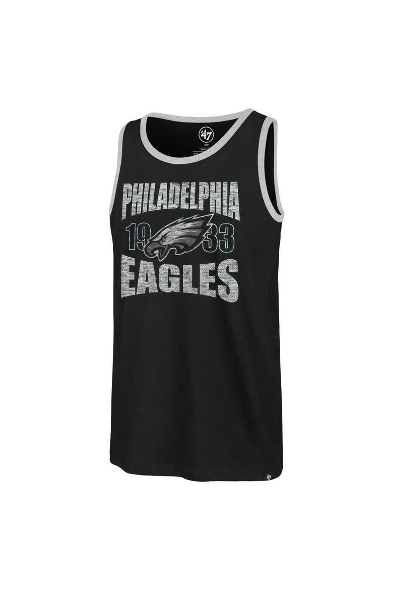 Men's '47 Black Philadelphia Eagles Upload Franklin Tank Top, Alternate, color, Black