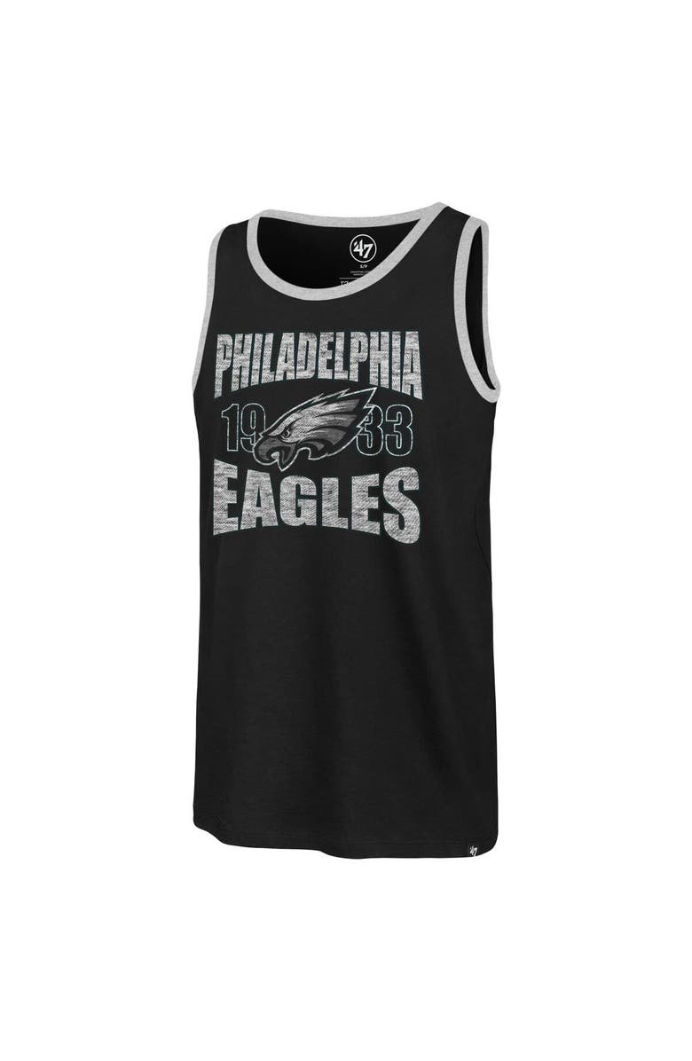 '47 Men's '47 Black Philadelphia Eagles Upload Franklin Tank Top, Alternate, color,