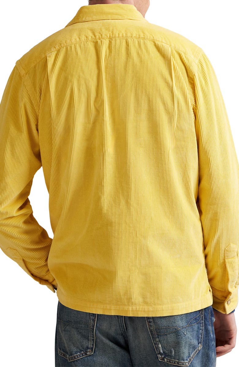 Polo Ralph Lauren 8 Wale Corduroy Shirt Jacket, Alternate, color, Beach Yellow