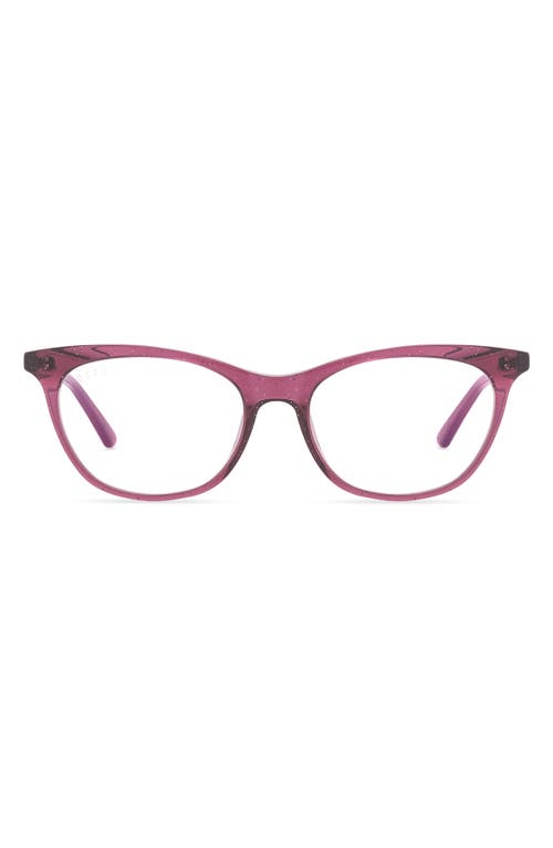 Diff Jade 51mm Blue Light Blocking Cat Eye Glasses In Pink