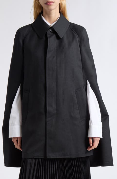 Striped Wool Cape