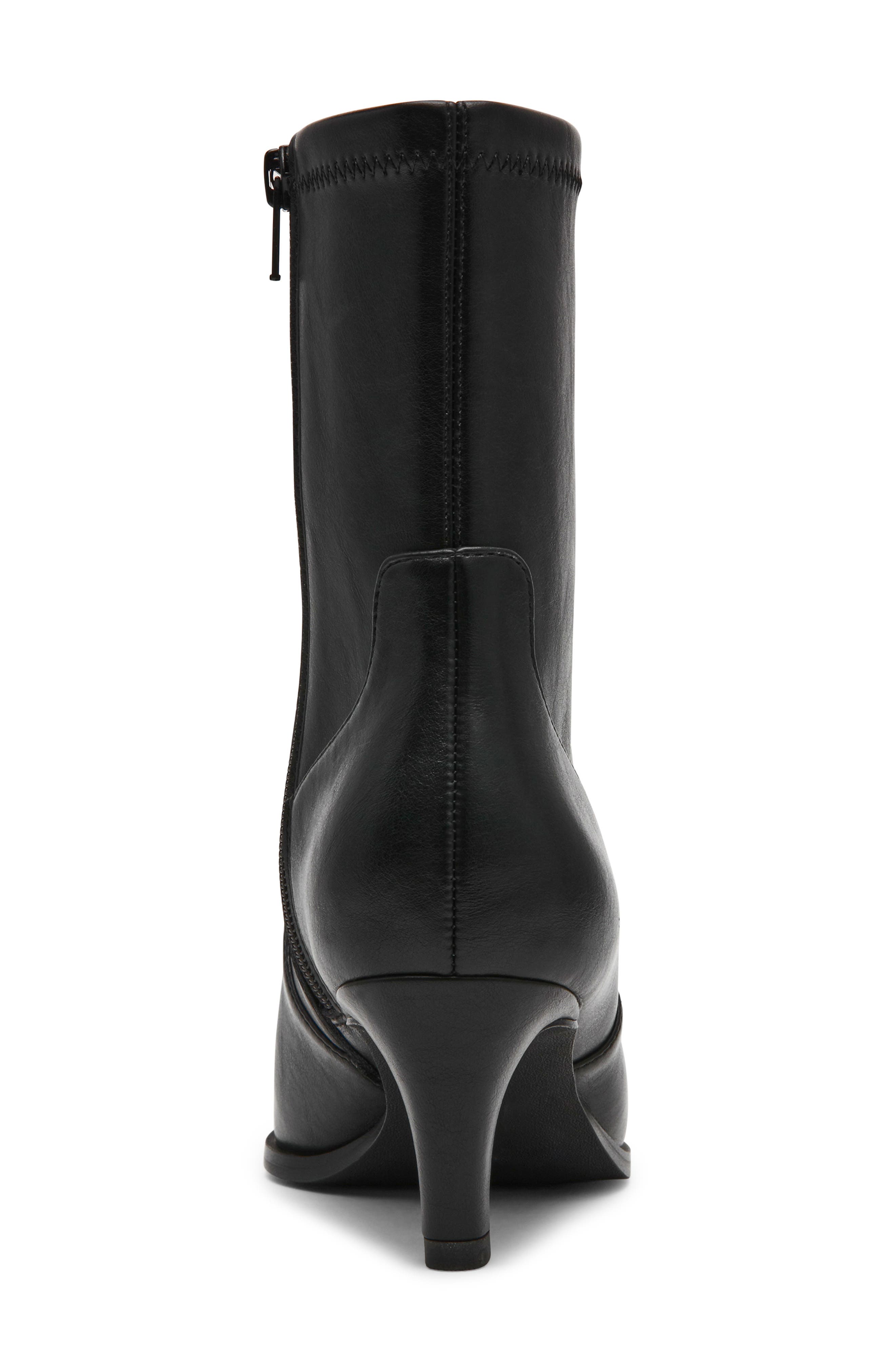 Hearda Pointed Toe Bootie, Alternate, color, BLACK