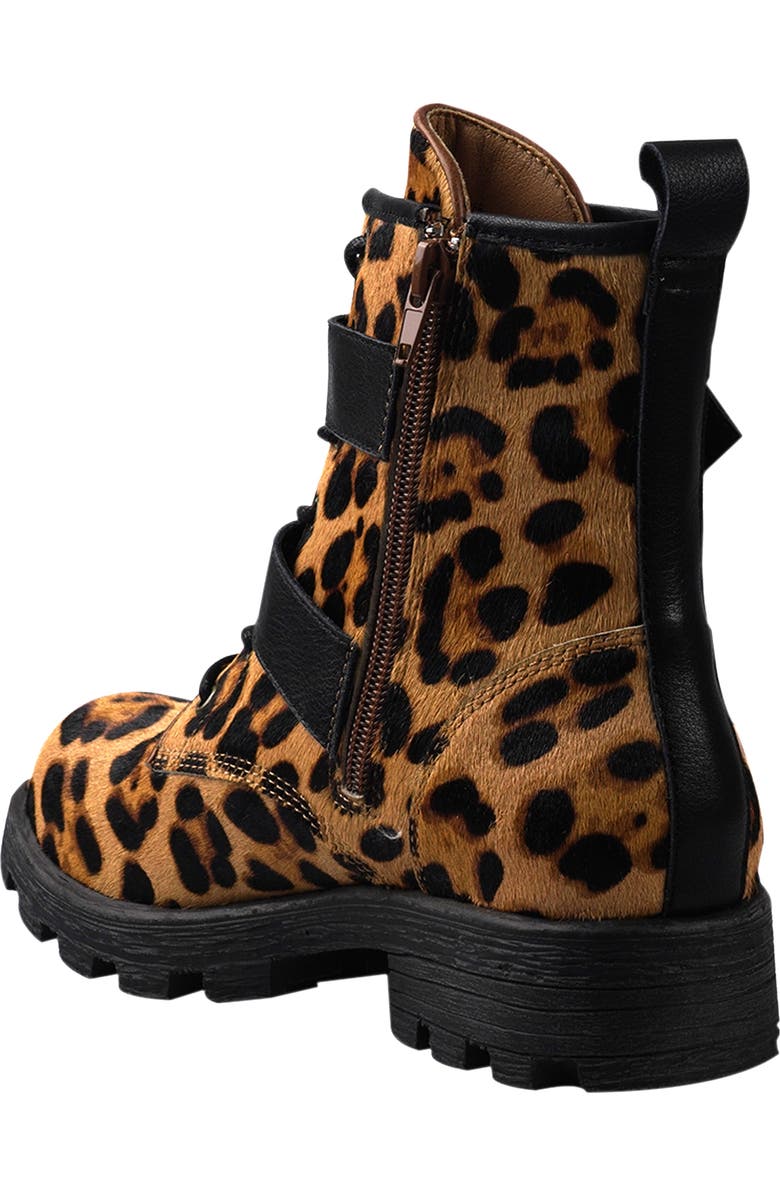 Candie's Stanza Lug Sole Moto Bootie, Alternate, color, Leopard Multi