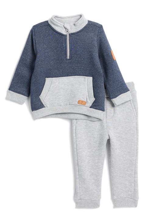 Colorblock Pullover Fleece Sweatshirt & Joggers Set (Baby)