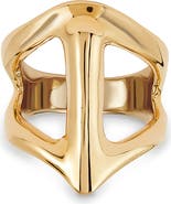 UNODE50 18K Gold-Plated Ring In The Shape Of A Manta Ray