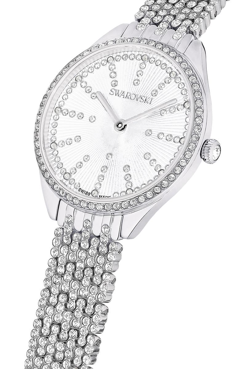 Swarovski Attract Bracelet Watch, 30mm, Alternate, color, Silver