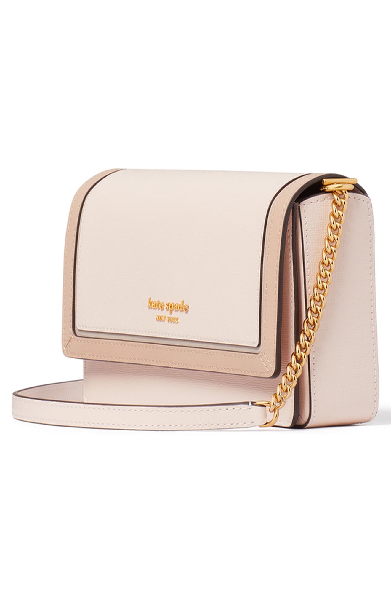 Kate Spade New York morgan colorblock saffiano leather crossbody bag, Alternate, color, Pale Dogwood Multi