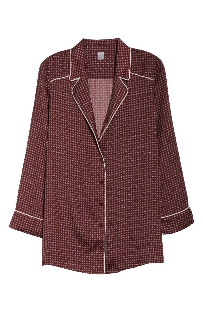 Something Navy Satin Nightshirt, Alternate, color, 