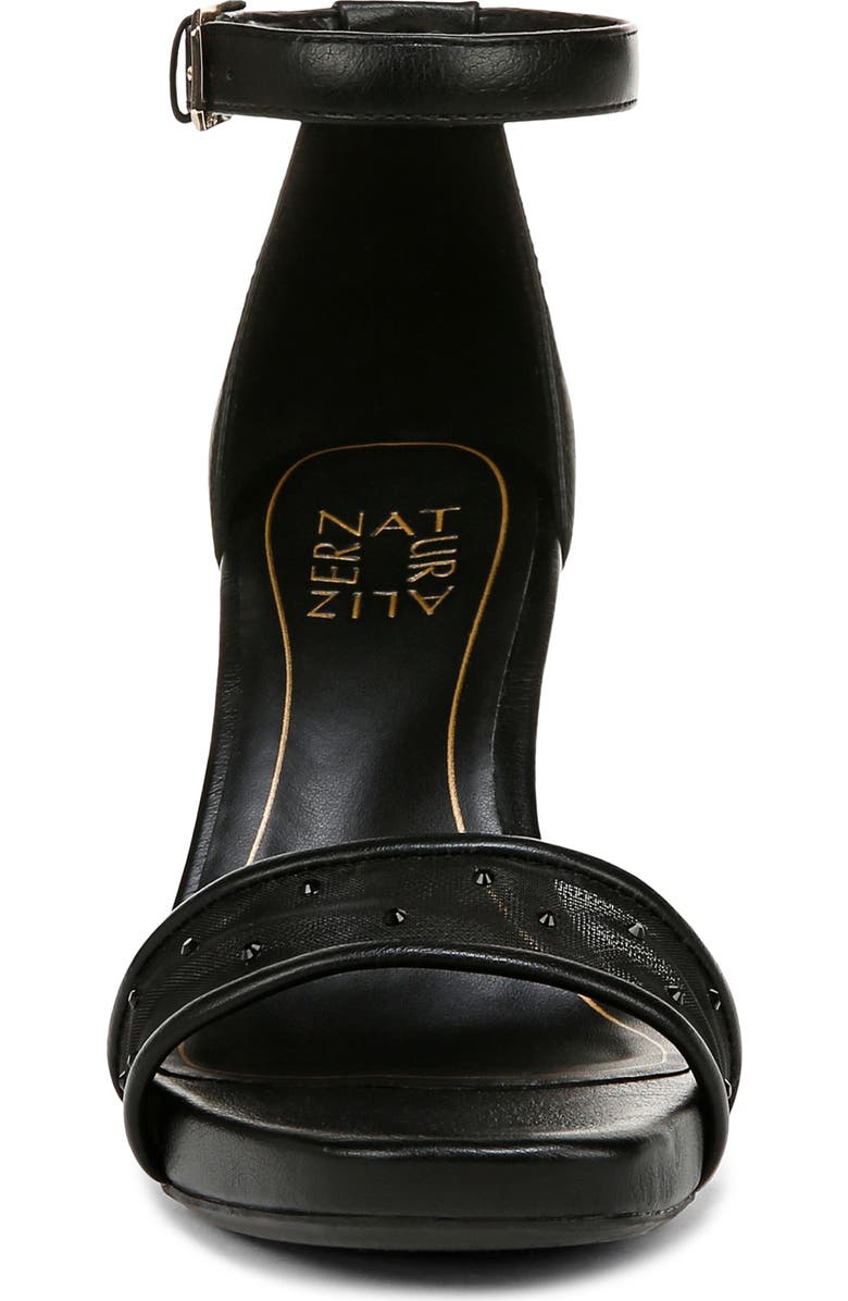 Naturalizer Joy Studded Ankle Strap Sandal, Alternate, color, Black/ Black