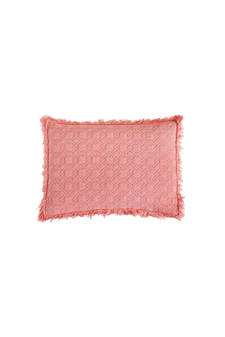 Trellis Cotton Quilt Set  - Reversible and Machine Washable, Alternate, color, Pink