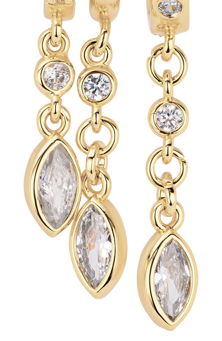 ATHRA LUXE The Marquise Chain Huggie Hoop Earrings, Alternate, color, 