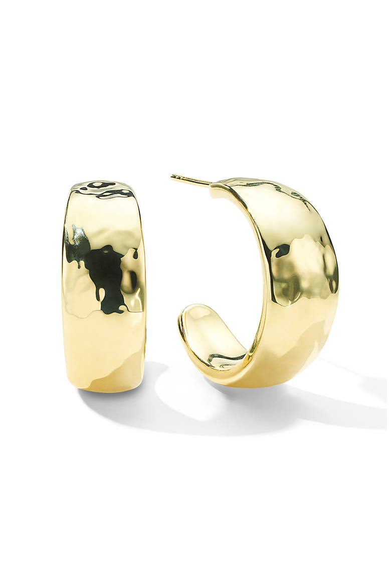 Classico Hammered Hoop Earrings, Main, color, GOLD