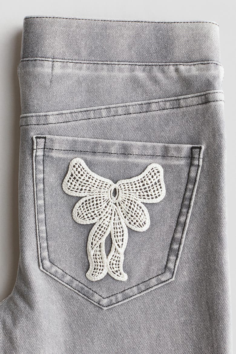 Denim-look Flared Jeggings, Alternate, color, Washed gray