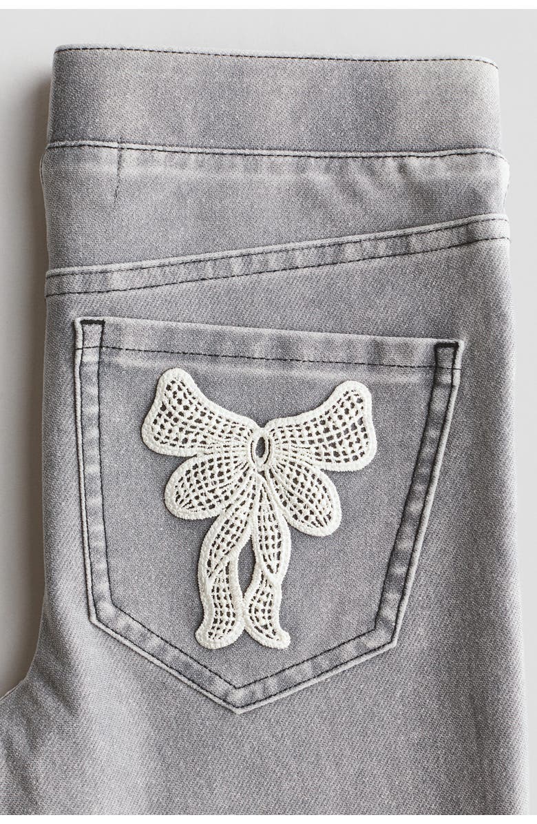 H&M Denim-look Flared Jeggings, Alternate, color, Washed Gray