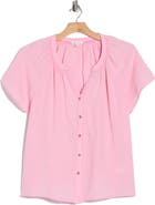 beachlunchlounge Lark Cotton Gauze Button-Up Top