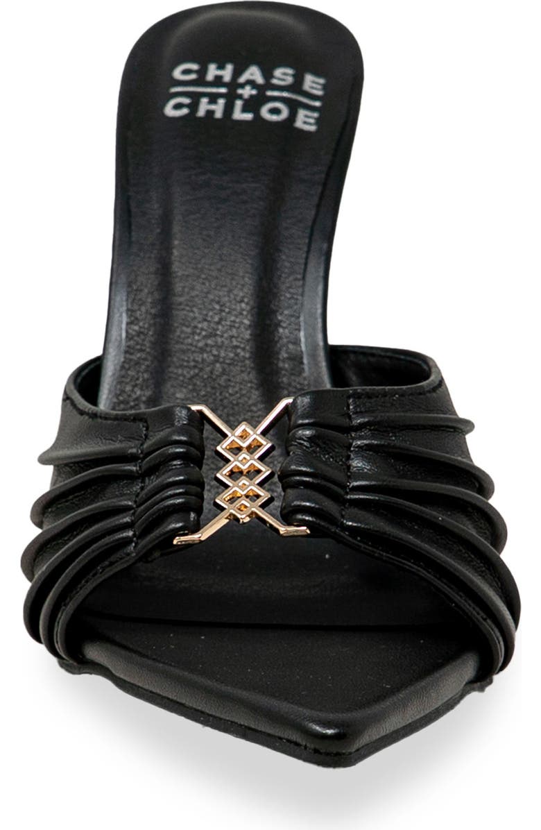 CHASE AND CHLOE Stiletto Mule Sandal, Alternate, color, Black