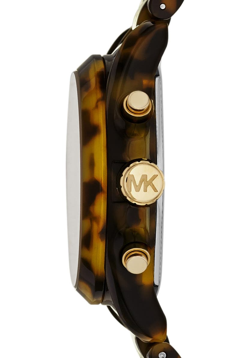 MICHAEL Michael Kors Michael Kors 'Bradshaw' Chronograph Resin Bracelet Watch, 43mm, Alternate, color,