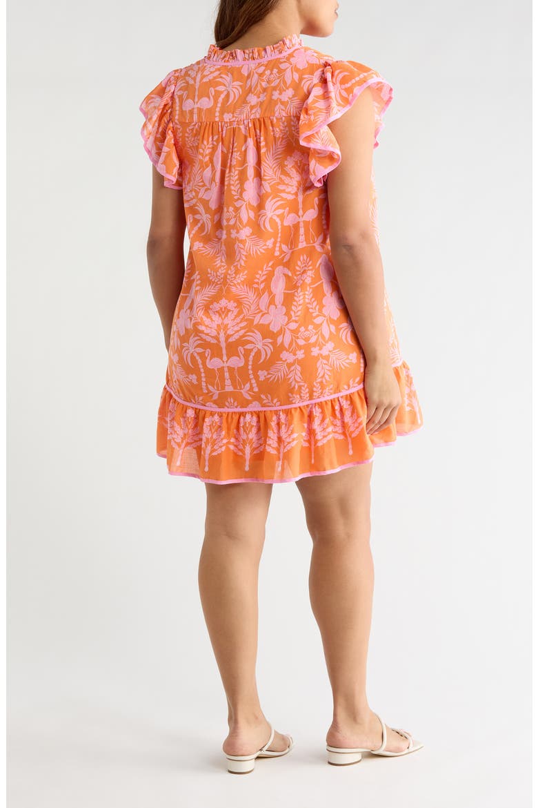 Davina Tropical Print Shift Minidress, Alternate, color, PINK-0RG-MUL