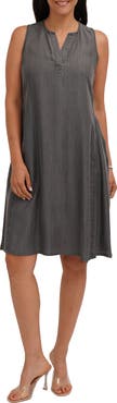 CYRUS Sleeveless Denim Trapeze Dress