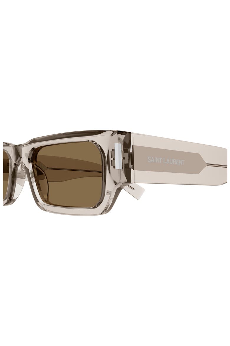 54mm Rectangular Sunglasses, Alternate, color, BEIGE