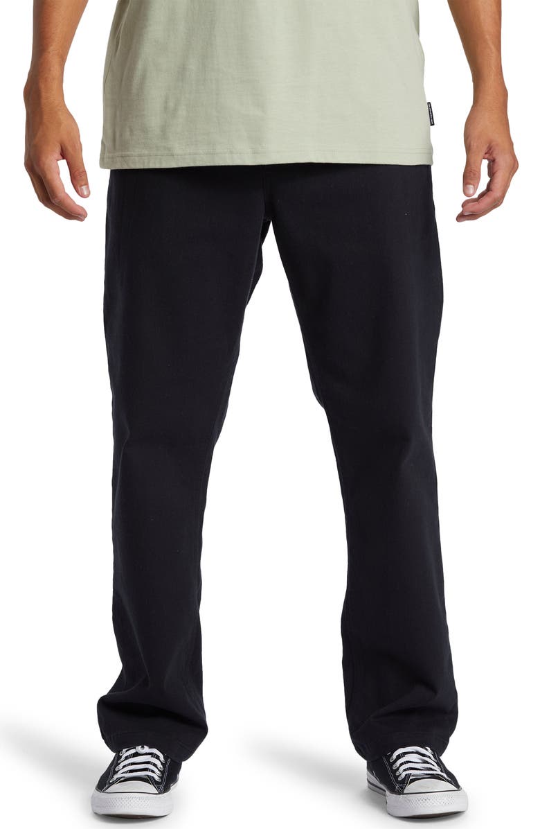 Quiksilver DNA Beach Cotton Twill Pants, Main, color, True Black