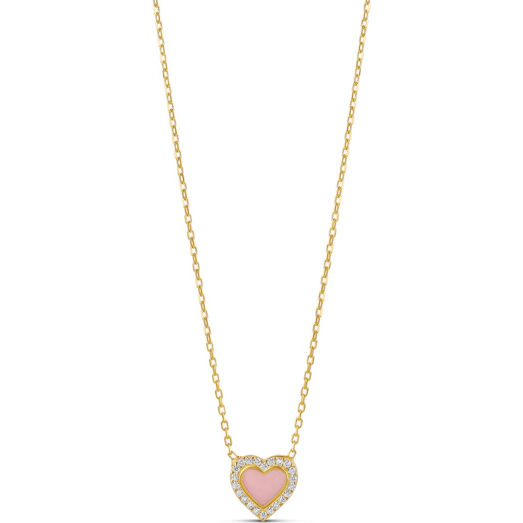Shymi Pavé Heart Pendant Necklace In Gold