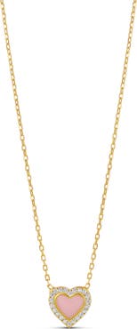 SHYMI Everyday Pavé & Enamel Heart Pendant Necklace